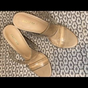 Express Clear strap heel